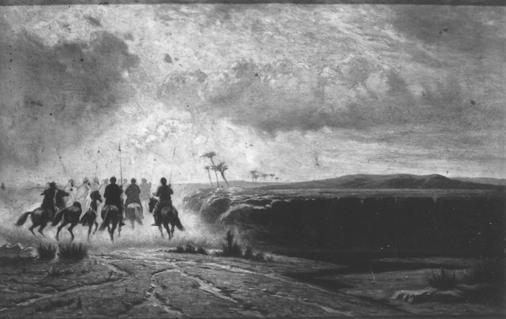 Cavalleria orientale che attraversa un deserto - Piacenza